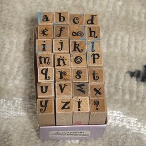 Hero Arts Tiny Carnival Letters Lowercase Alphabet Rubber Stamp Set 28 Pieces